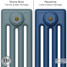 CI-RC-BLUE-013 - Richmond Blue 4 Column Victorian Cast Iron Radiator H813mm x W515mm CI-RC-BLUE-013 - Richmond Blue 4 Column Victorian Cast Iron Radiator H813mm x W515mm